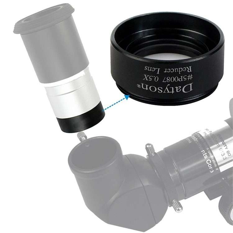 Datyson 5P0092 Coarse Threaded Astronomical Telescope Accessories 1.25 inch 0.5X Reduc ... (Black)
