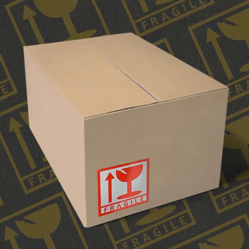 1000 PCS Self-adhesive English Warning Sticker Fragile Label, Size: 5.5x5.5cm