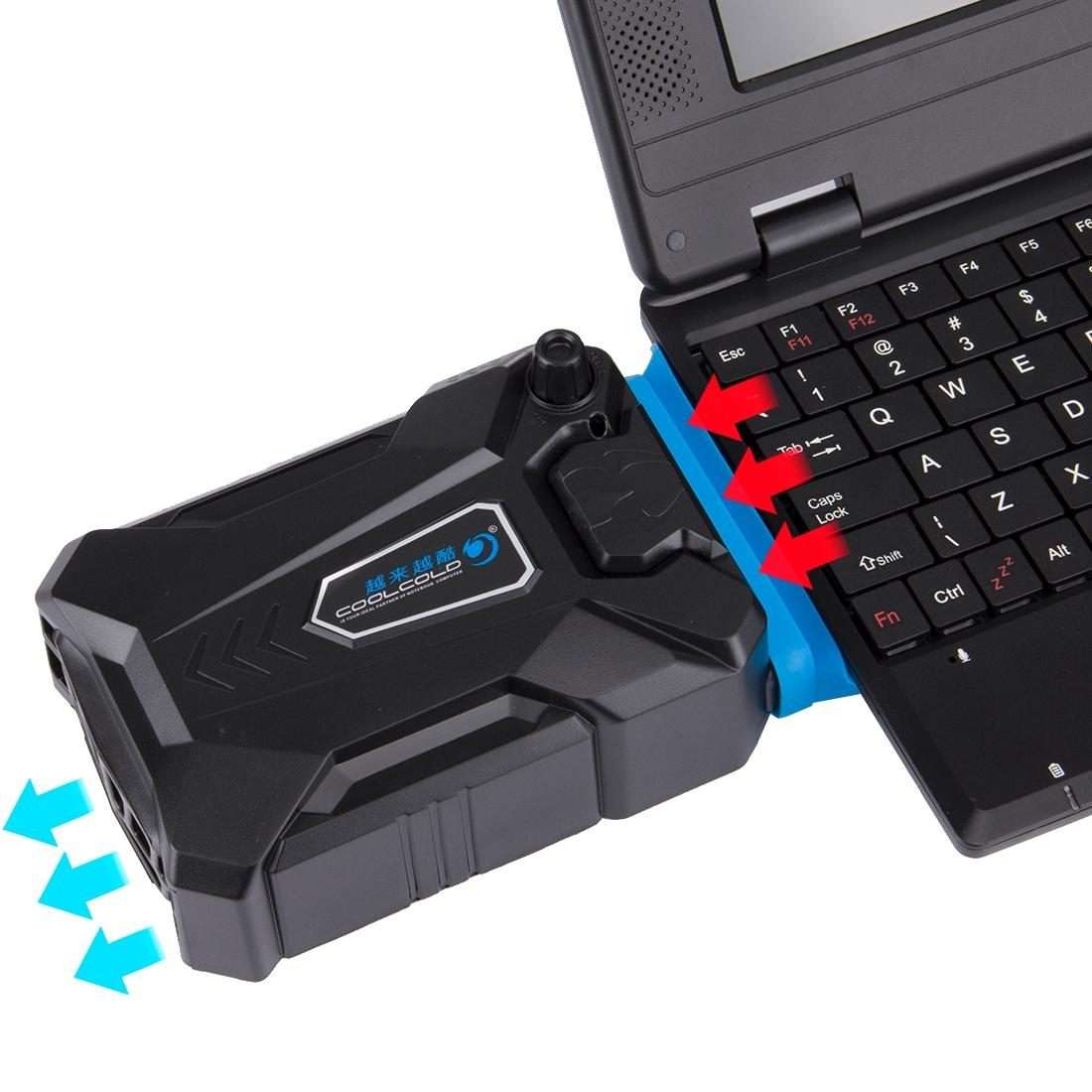 Ice Troll III Gaming Laptop Notebook Cooling Pad Mute Air Extracting Cooling Fan Turbo ... (Black)