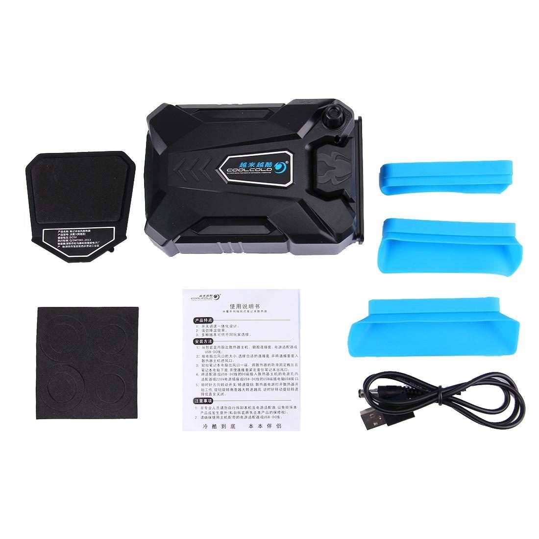 Ice Troll III Gaming Laptop Notebook Cooling Pad Mute Air Extracting Cooling Fan Turbo ... (Black)