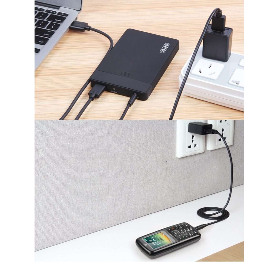 1.5m USB to DC 3.5mm Power Spring Coiled Cable