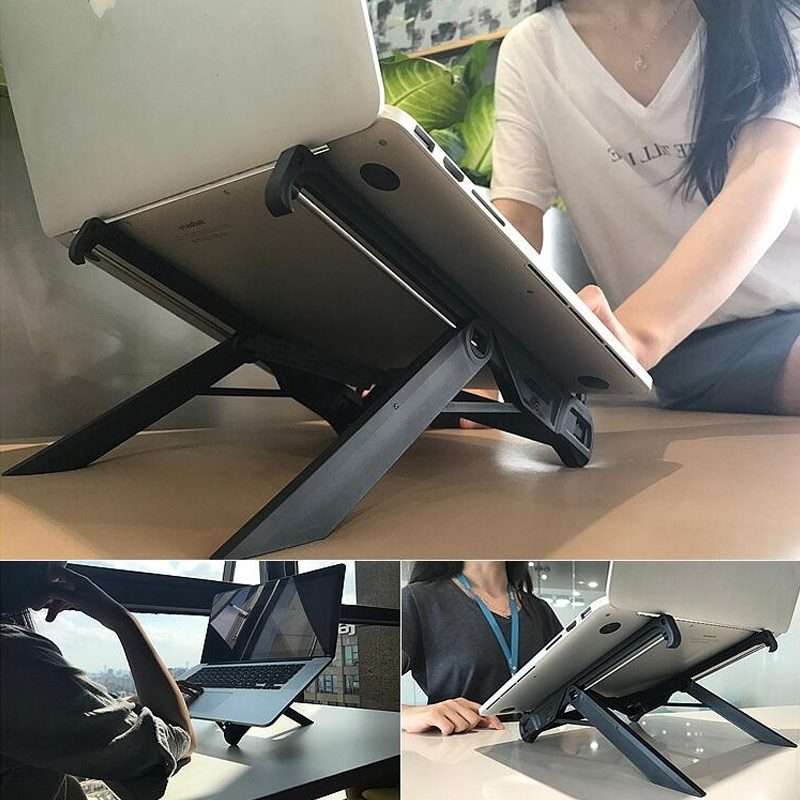 NEXSTAND Laptop Height Extender Holder Stand Folding Portable Computer Heat Dissipatio ... (Black)