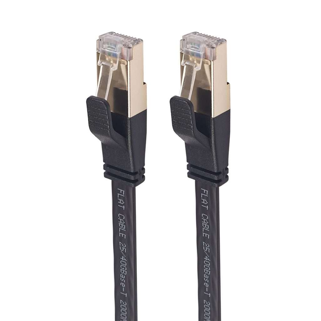 CAT8-2 Double Shielded CAT8 Flat Network LAN Cable, Length: 1.8m