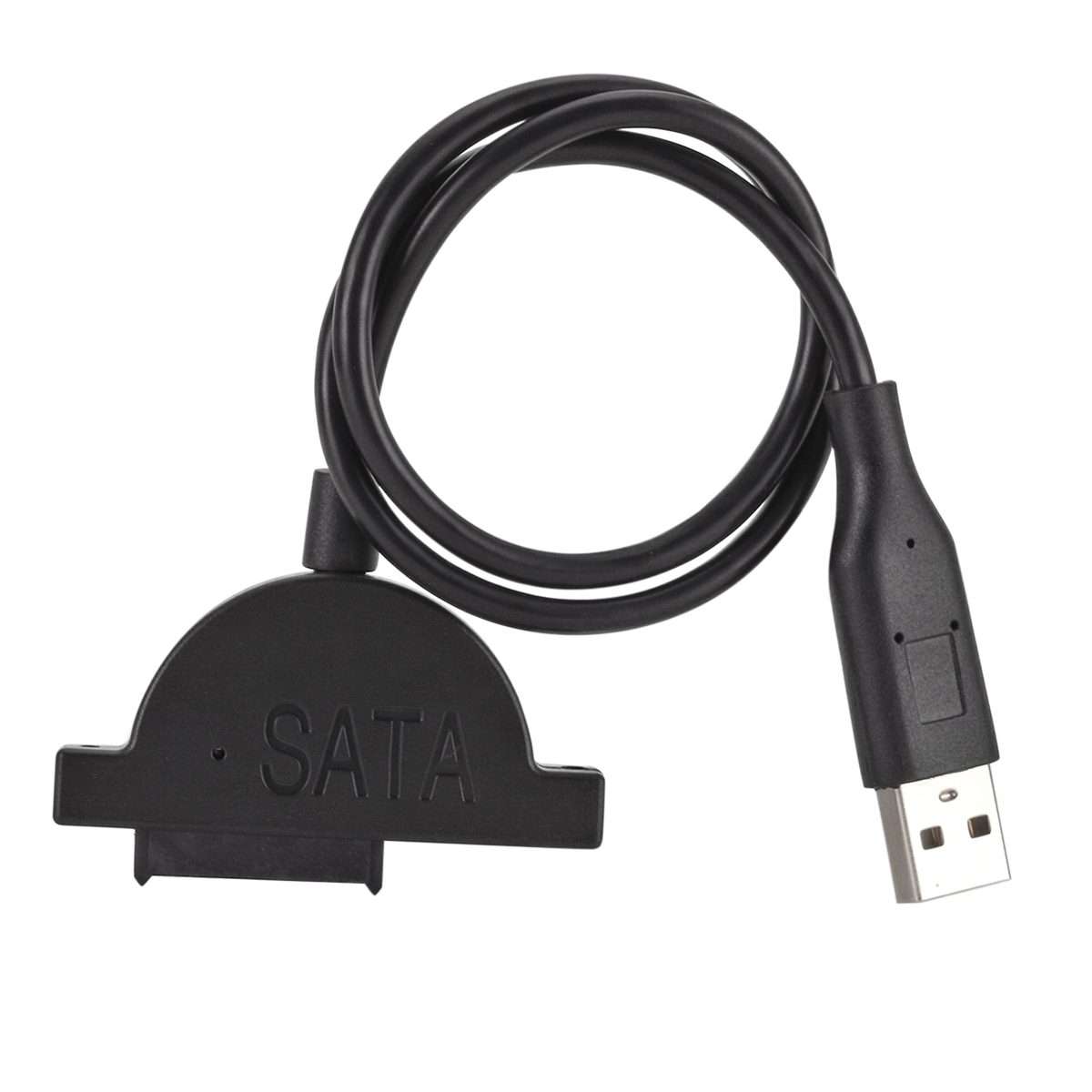 Slim SATA 13 Pin Female to USB 2.0 Adapter Converter Cable for Laptop ODD CD DVD Optical Drive, Ca
