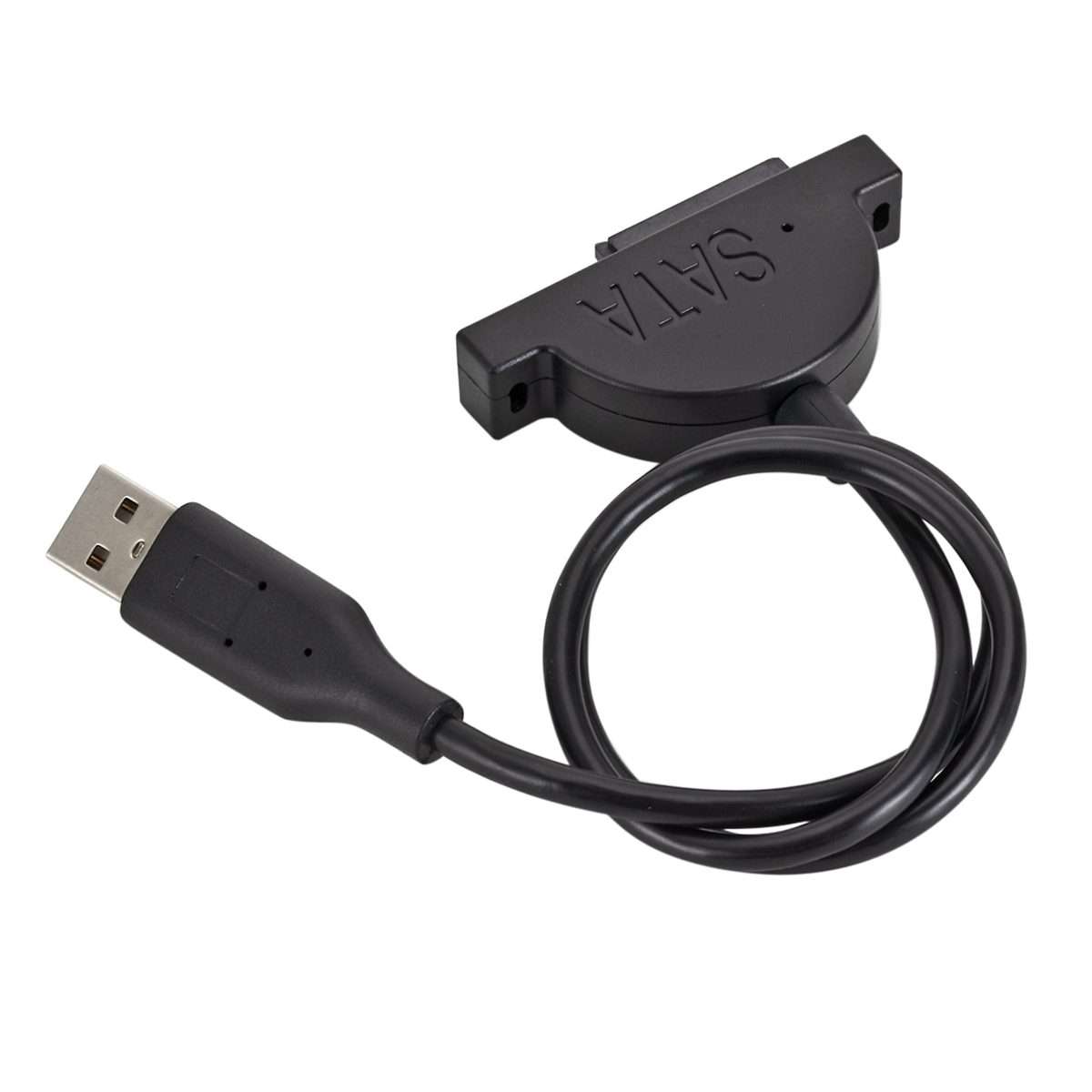 Slim SATA 13 Pin Female to USB 2.0 Adapter Converter Cable for Laptop ODD CD DVD Optical Drive, Ca