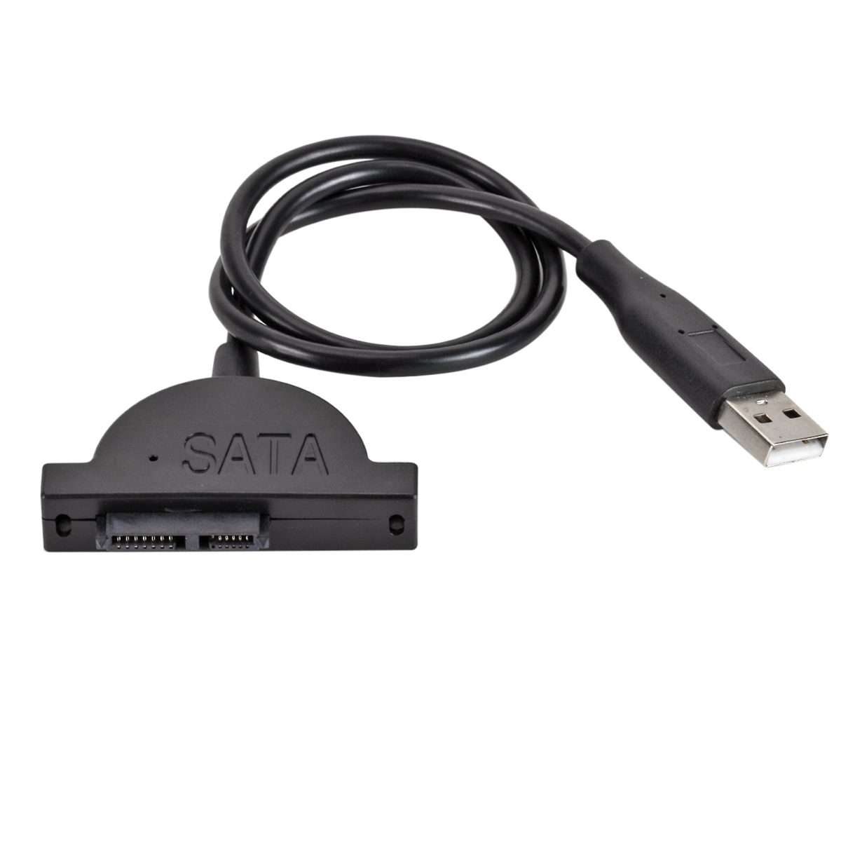 Slim SATA 13 Pin Female to USB 2.0 Adapter Converter Cable for Laptop ODD CD DVD Optical Drive, Ca