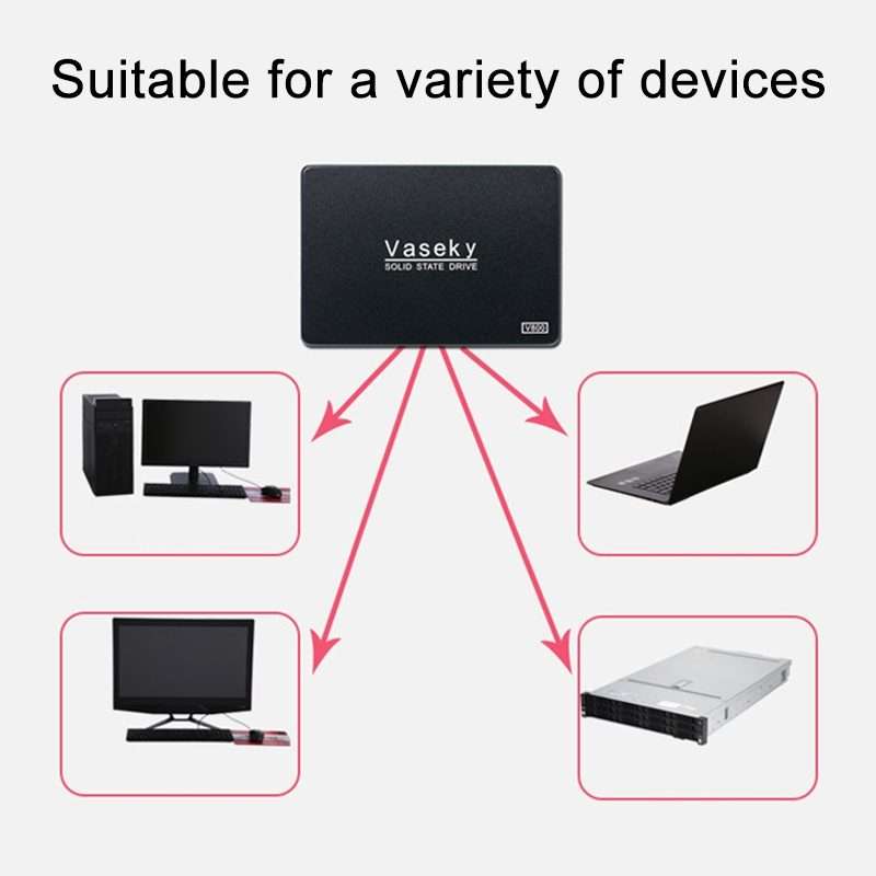 Vaseky V800 128GB 2.5 inch SATA3 6GB/s Ultra-Slim 7mm Solid State Drive SSD Hard Disk Drive for De