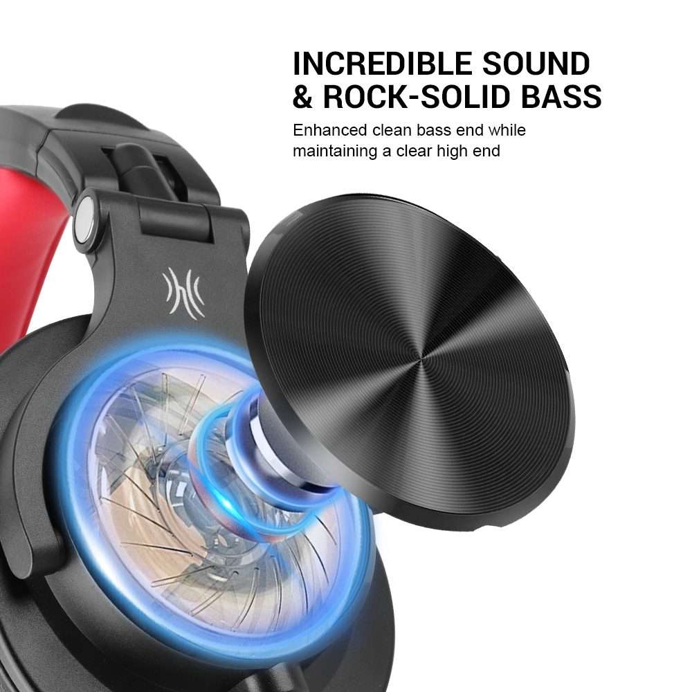 OneOdio A71D Head-mounted Noise Reduction Wired Headphone with Microphone(Black)