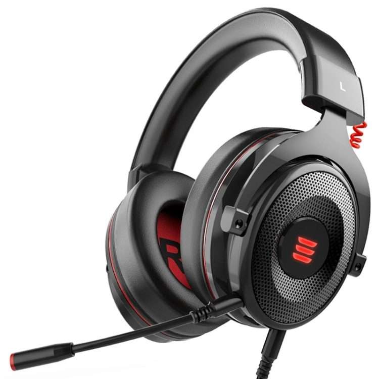 EKSA E900 Pro 7.1 Gaming Wire-Controlled Head-mounted USB Luminous Gaming Headset with ... (Black)