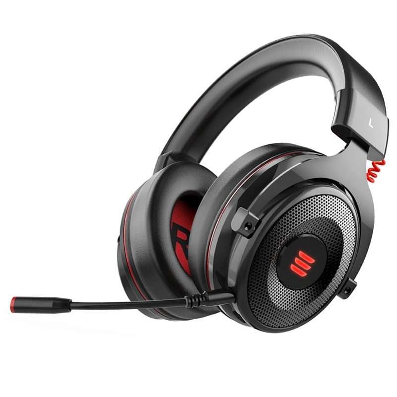 EKSA E900 Pro 7.1 Gaming Wire-Controlled Head-mounted USB Luminous Gaming Headset with ... (Black)