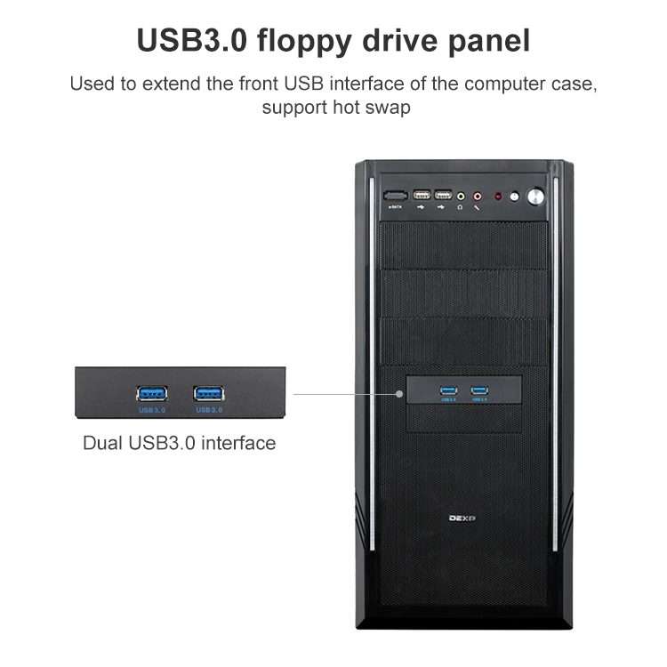 2 Ports USB 3.0 Front Panel Data Hub