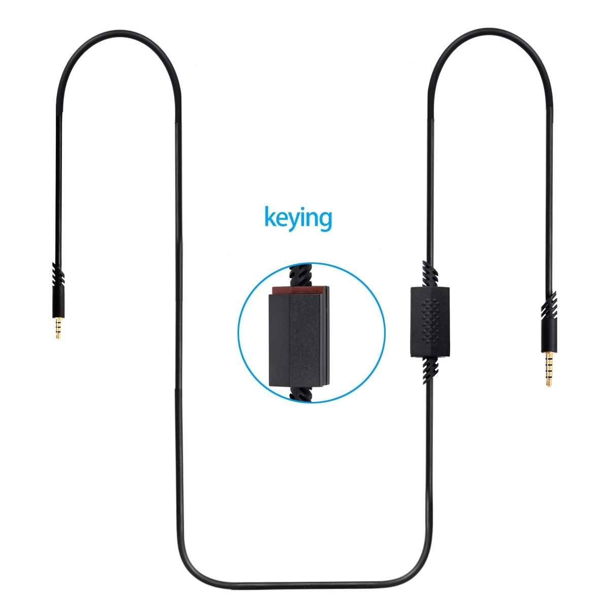 ZS0179 Gaming Headphone Audio Cable for Logitech ASTRO A10 A40, PS4, Cable Length: 2m