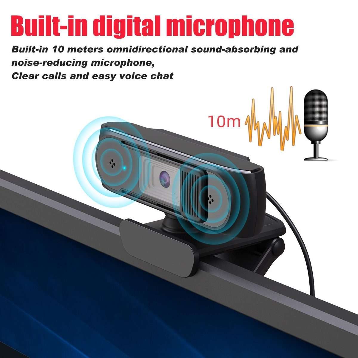 HA501 USB 5M 2.5K Rotate 360 Degrees Auto-focus Camera With Microphone