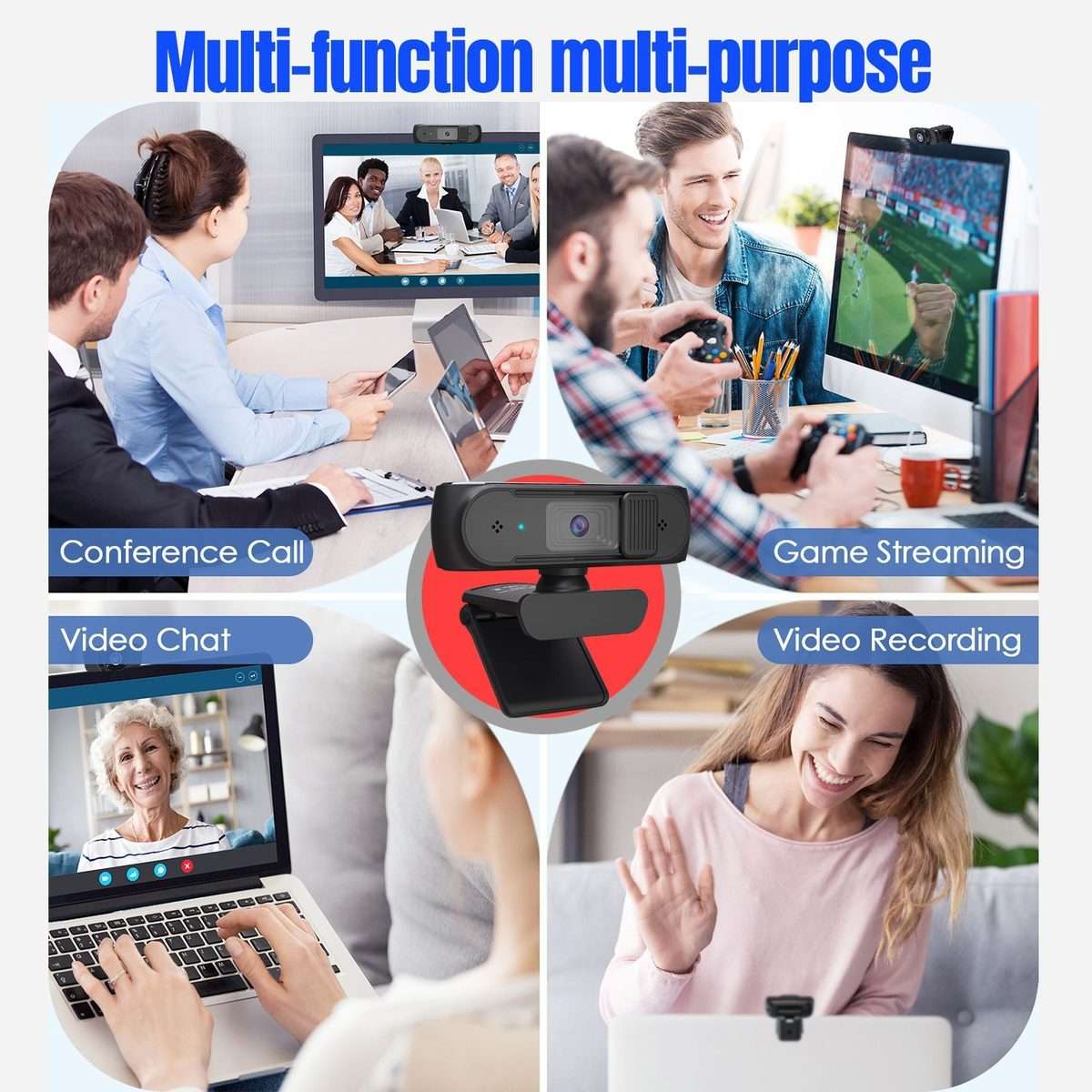 HA501 USB 5M 2.5K Rotate 360 Degrees Auto-focus Camera With Microphone