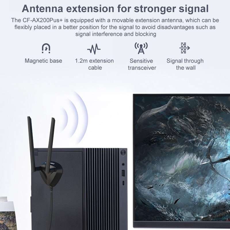 COMFAST AX200 Plus+ 5374Mbps WiFi6 PCIE High Speed Wireless Network Card