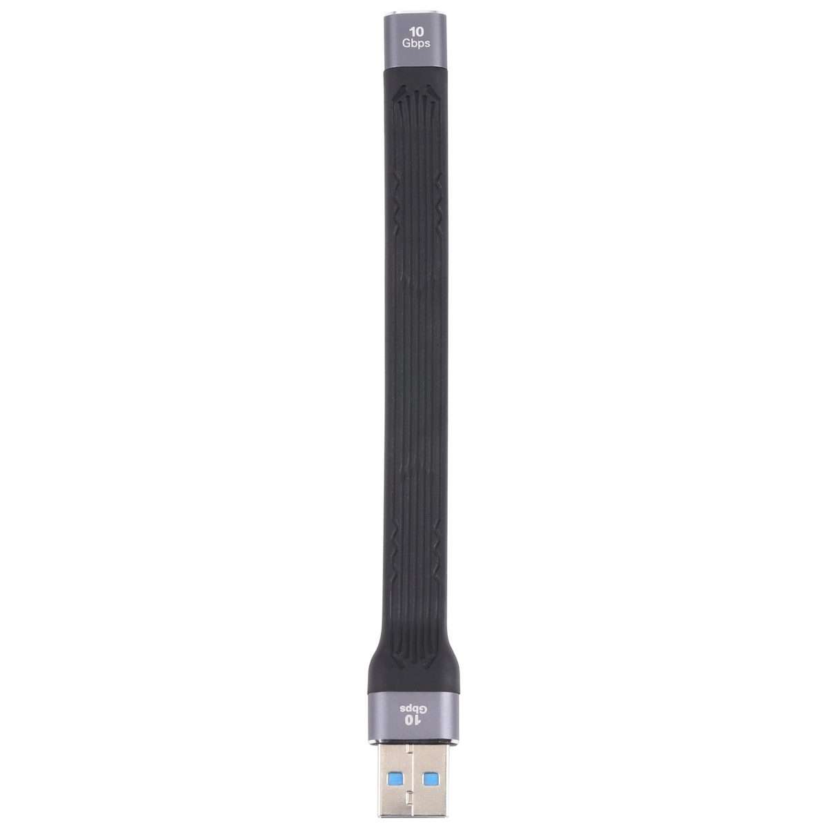 10Gbps USB Male to Type-C Female Soft Flat Sync Data Fast Charging Cable