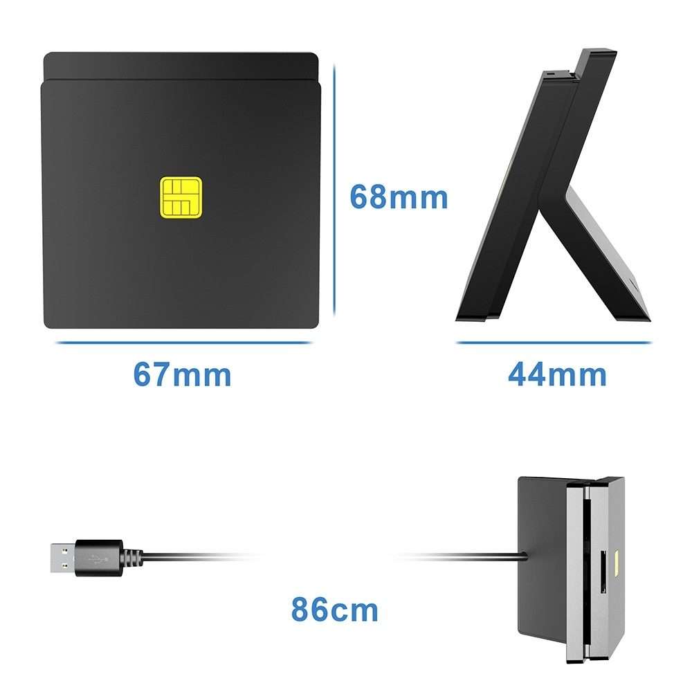 Rocketek CR319 USB 2.0 Smart Card / SIM 2 in 1 Card Reader