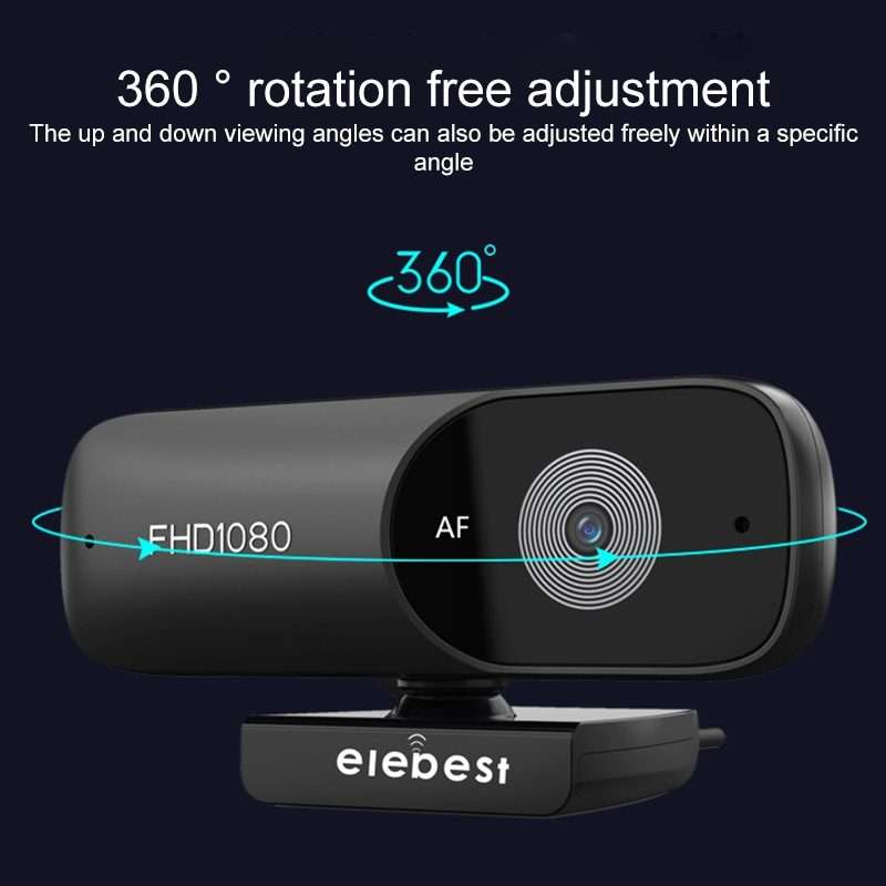C90 4K Auto Focus HD Computer Camera Webcam(Black)