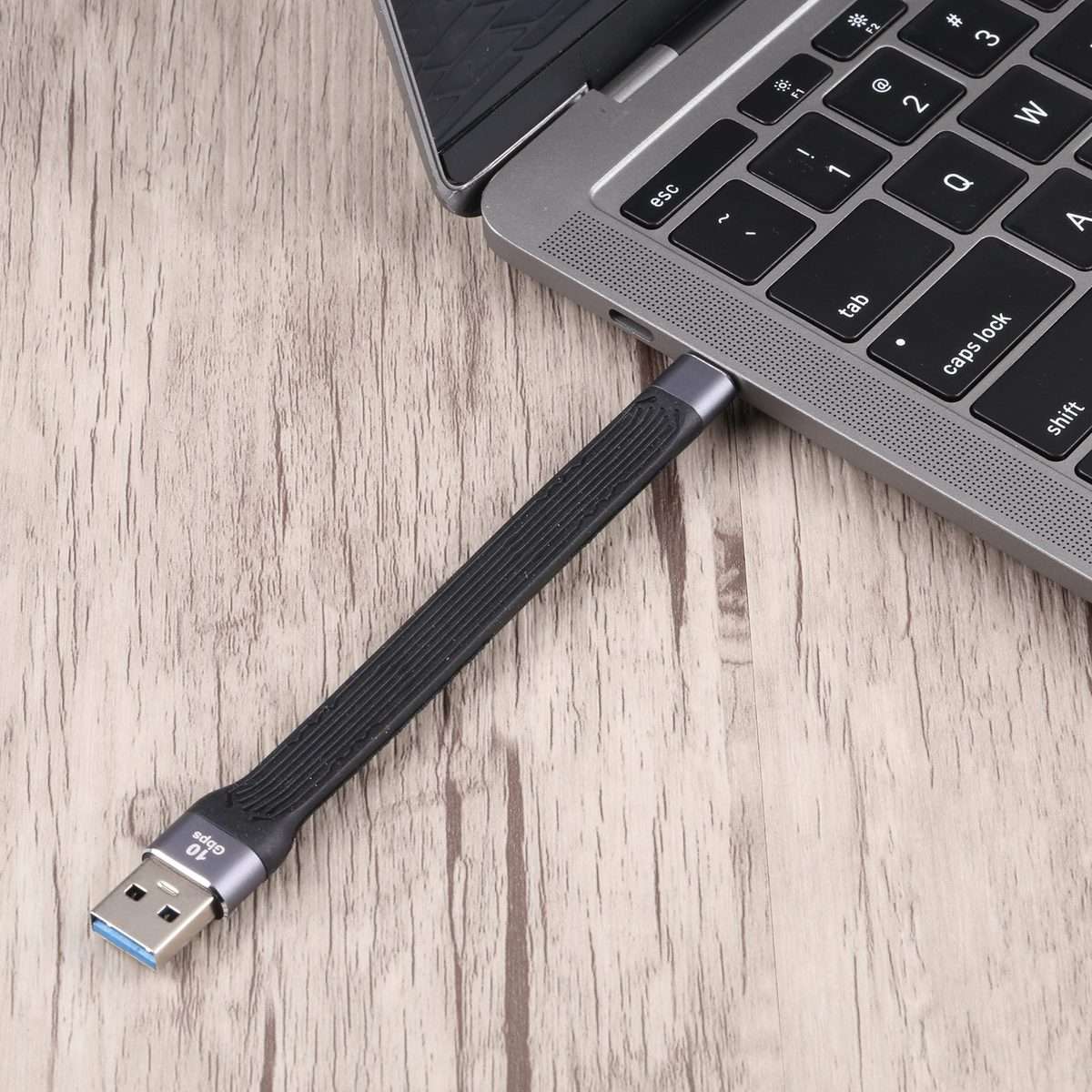 10Gbps USB-C / Type-C Male to USB Male Soft Flat Data Transmission Fast Charging Cable