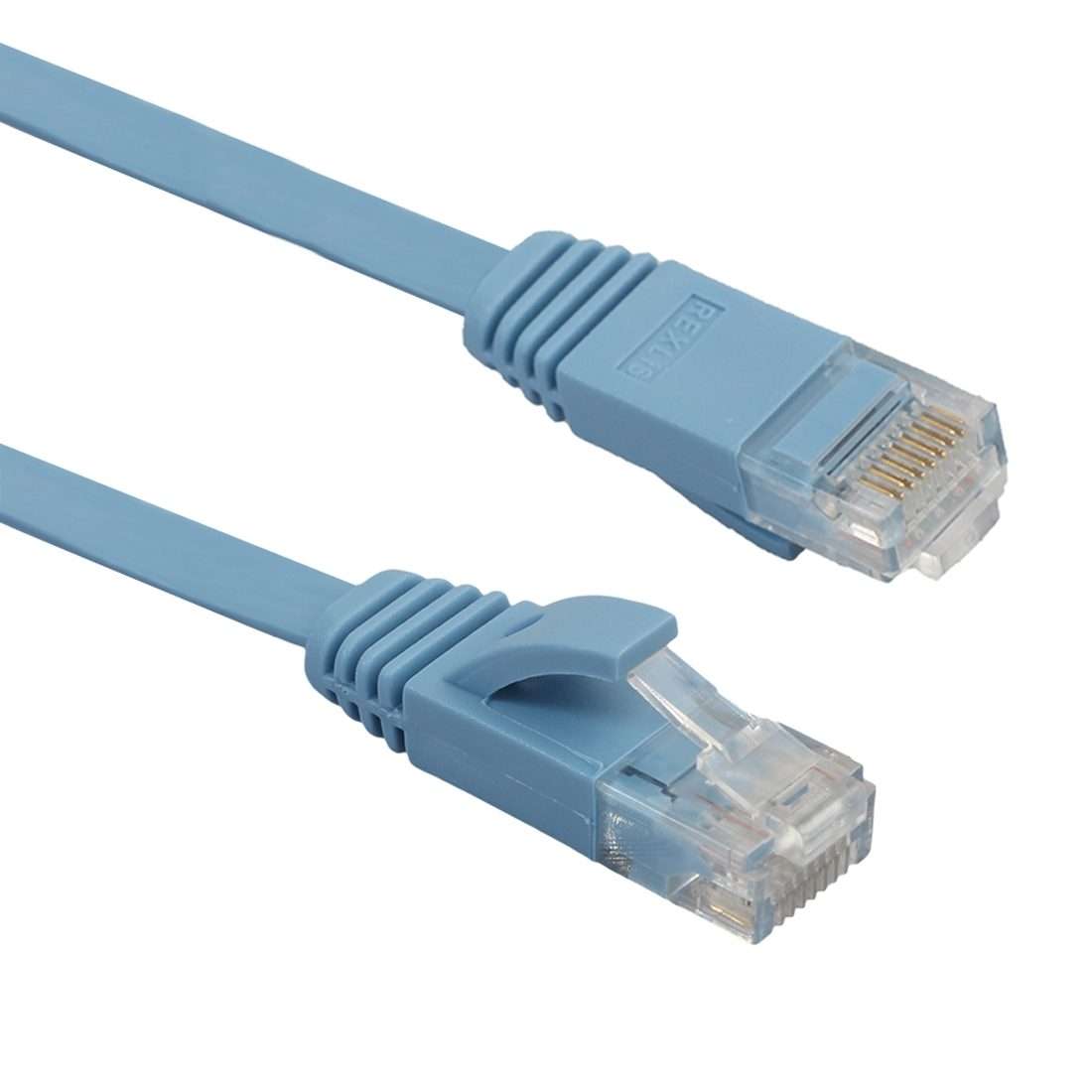 2m CAT6 Ultra-thin Flat Ethernet Network LAN Cable, Patch Lead RJ45 (Blue)