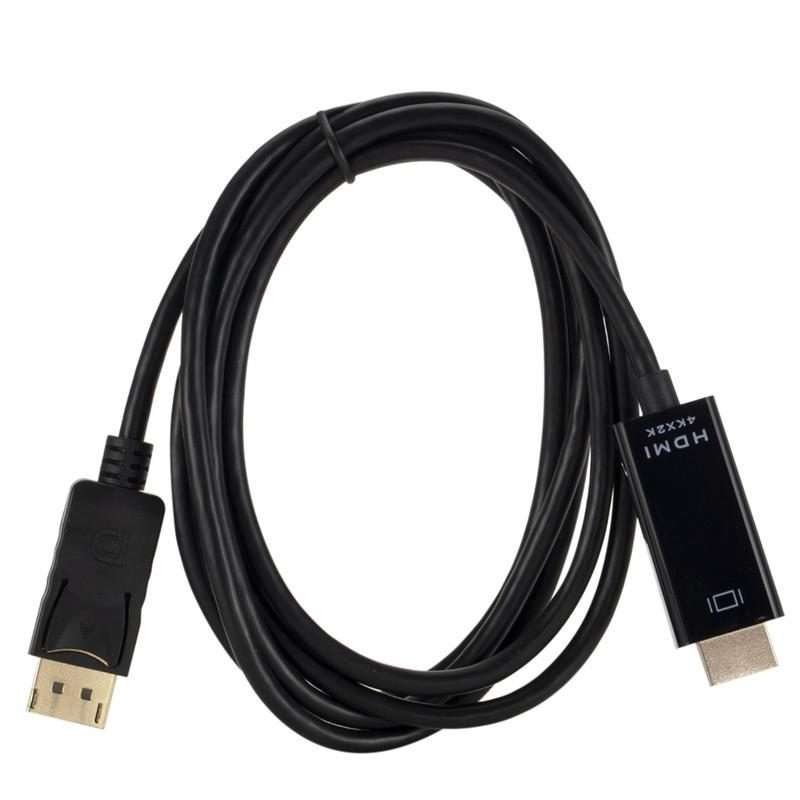 4K x 2K DP to HDMI Converter Cable, Cable Length: 1.8m(Black)