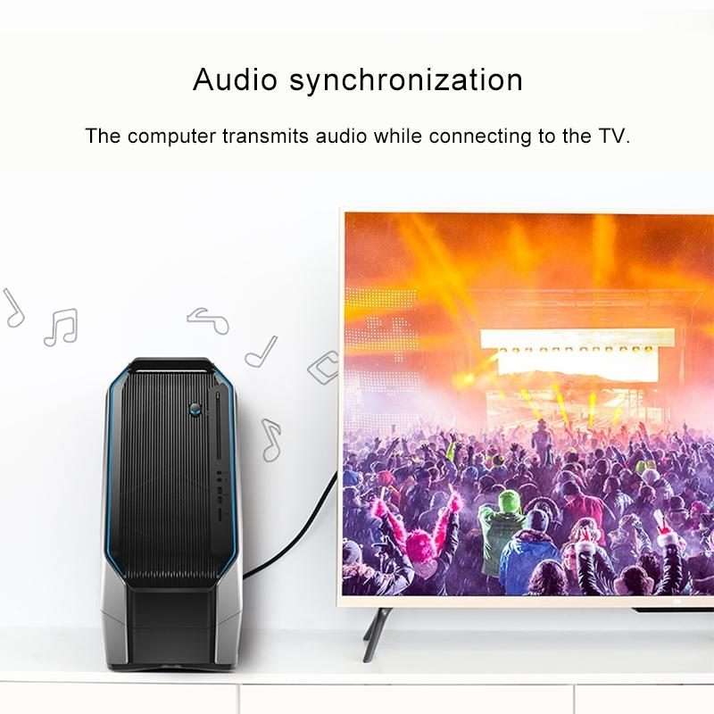 4K x 2K DP to HDMI Converter Cable, Cable Length: 1.8m(Black)