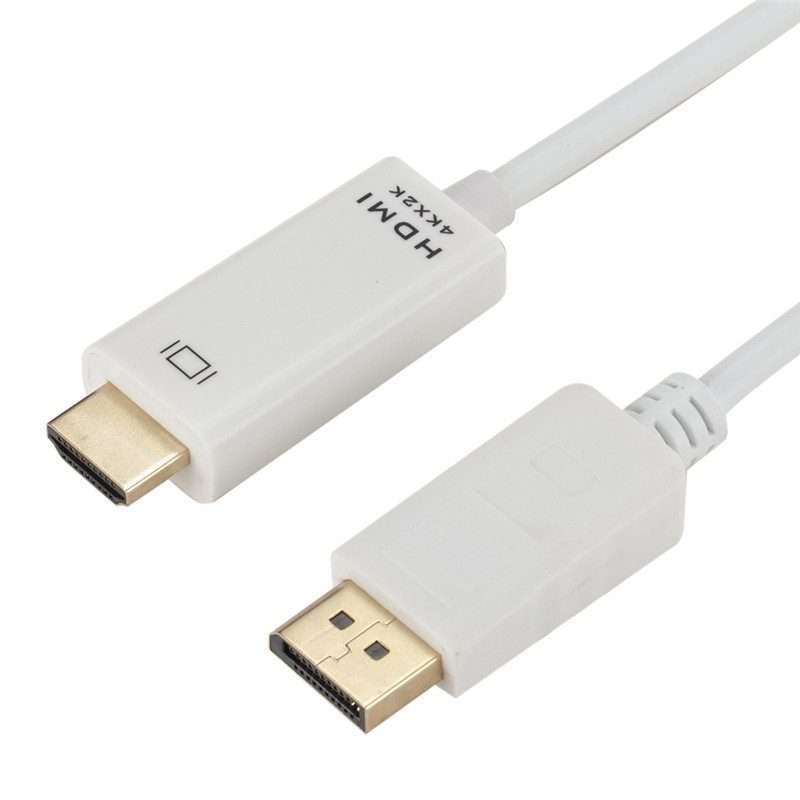 4K x 2K DP to HDMI Converter Cable, Cable Length: 1.8m(White)