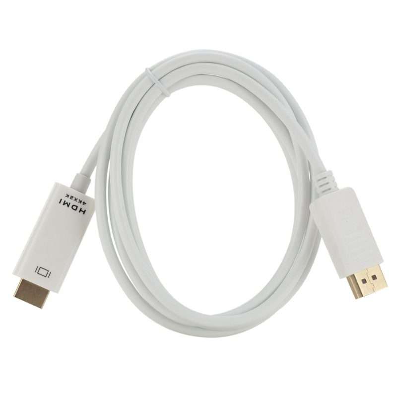 4K x 2K DP to HDMI Converter Cable, Cable Length: 1.8m(White)