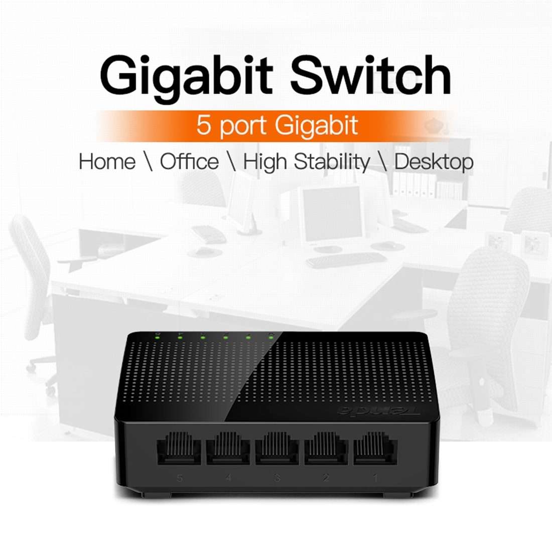 Tenda SG105 Mini 5 Ports 1000Mpbs Fast Gigabit Ethernet Network Switch LAN HUB