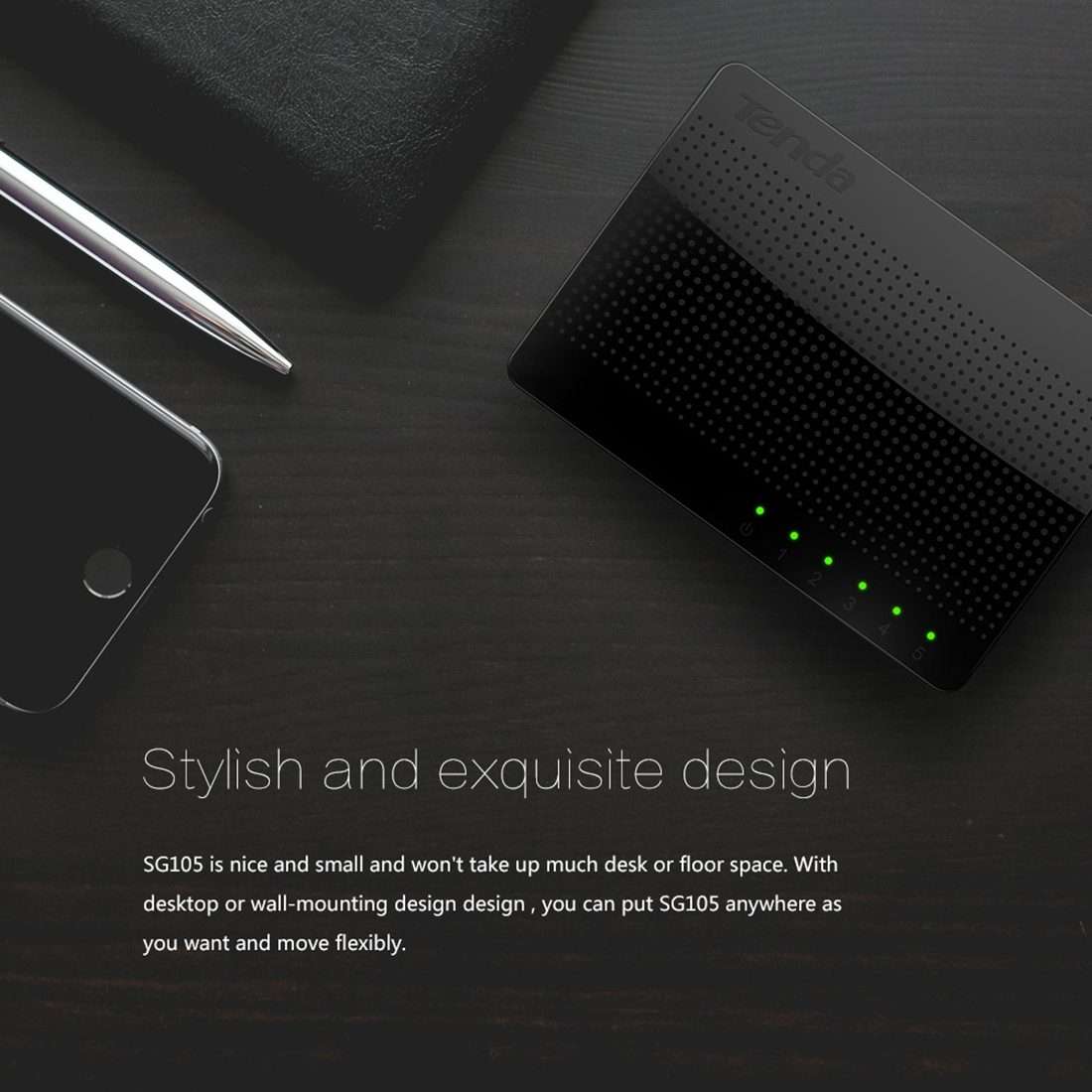Tenda SG105 Mini 5 Ports 1000Mpbs Fast Gigabit Ethernet Network Switch LAN HUB