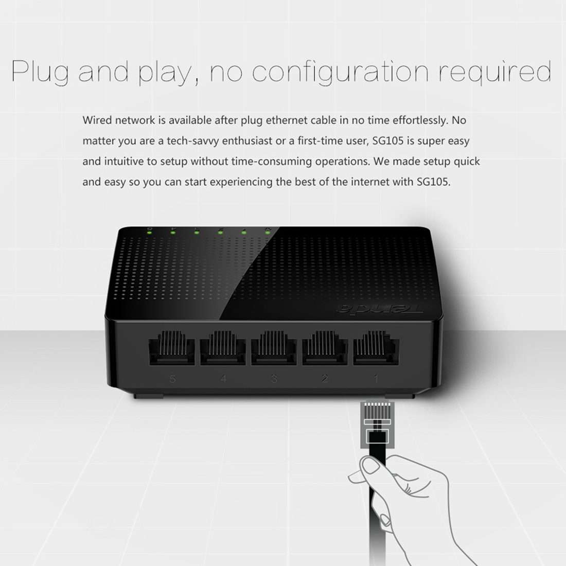 Tenda SG105 Mini 5 Ports 1000Mpbs Fast Gigabit Ethernet Network Switch LAN HUB