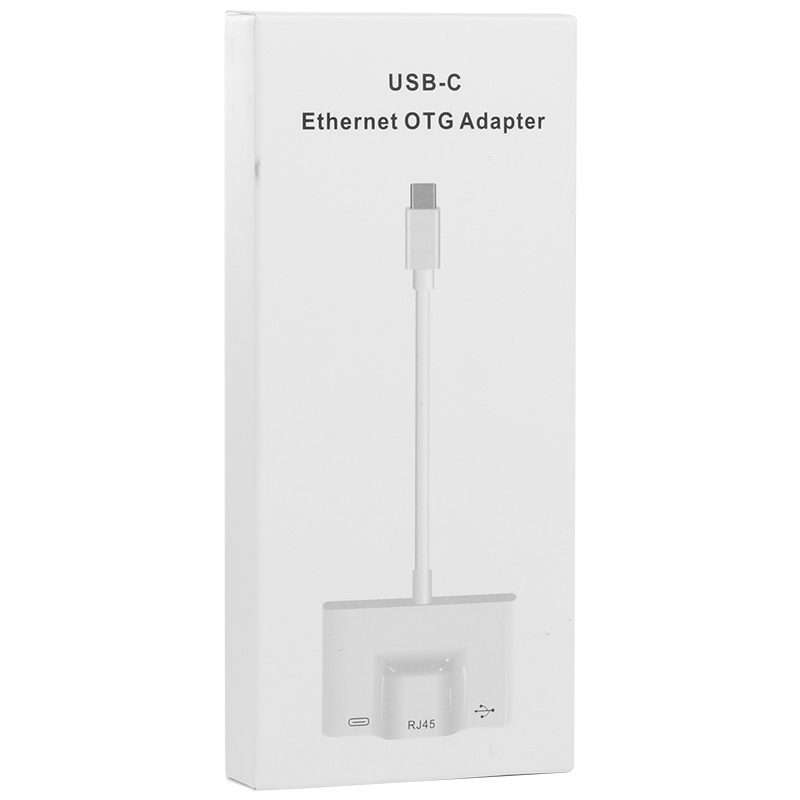 3 in 1 USB-C / Type-C Male to USB + 100M RJ45 Ethernet + Type-C Power Female Adapter