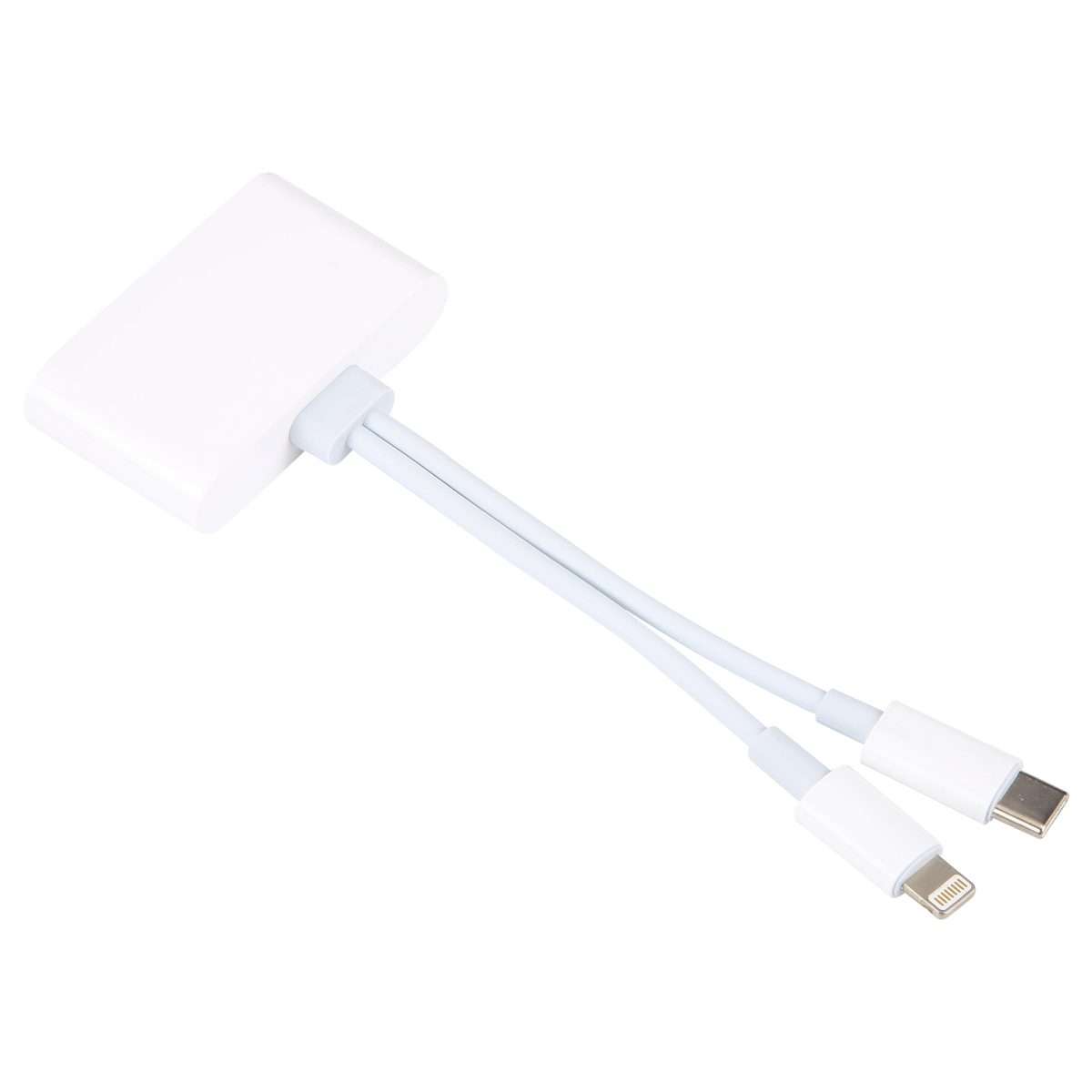NK-109Pro USB-C/Type-C+8 Pin to USB+3.5mm+USB-C/Type-C Multifunctional Audio Adapter