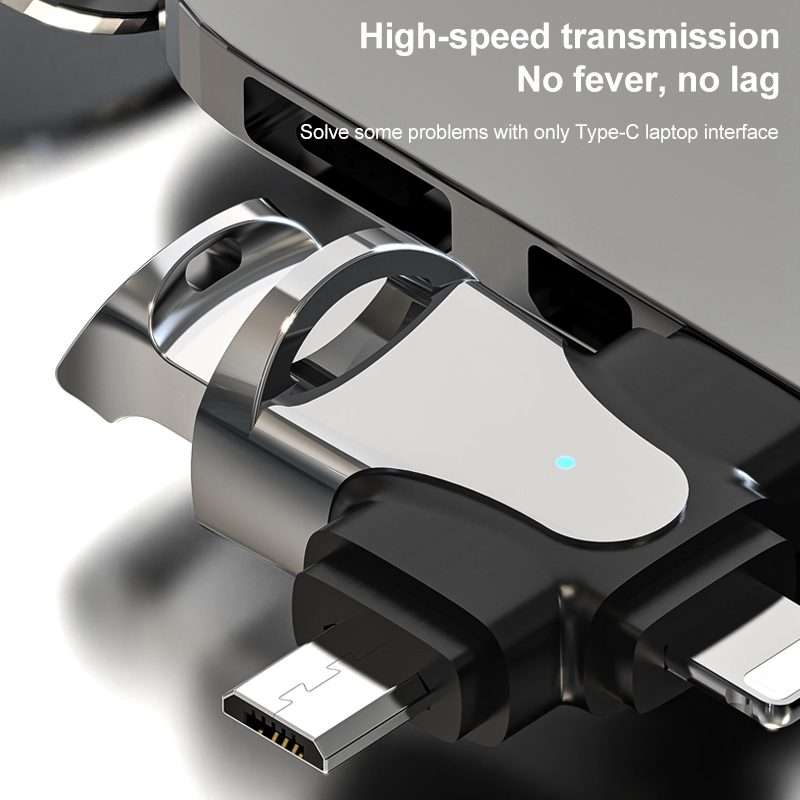 3 In 1 OTG Adapter (Gold)