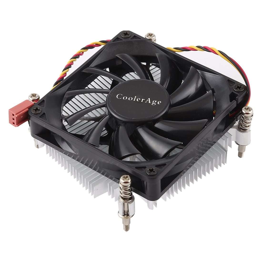 CoolAge 1155-1U DC 12V 2000PRM 30.5cfm Aluminum Heatsink Hydraulic Bearing Cooling Fan CPU Cooling