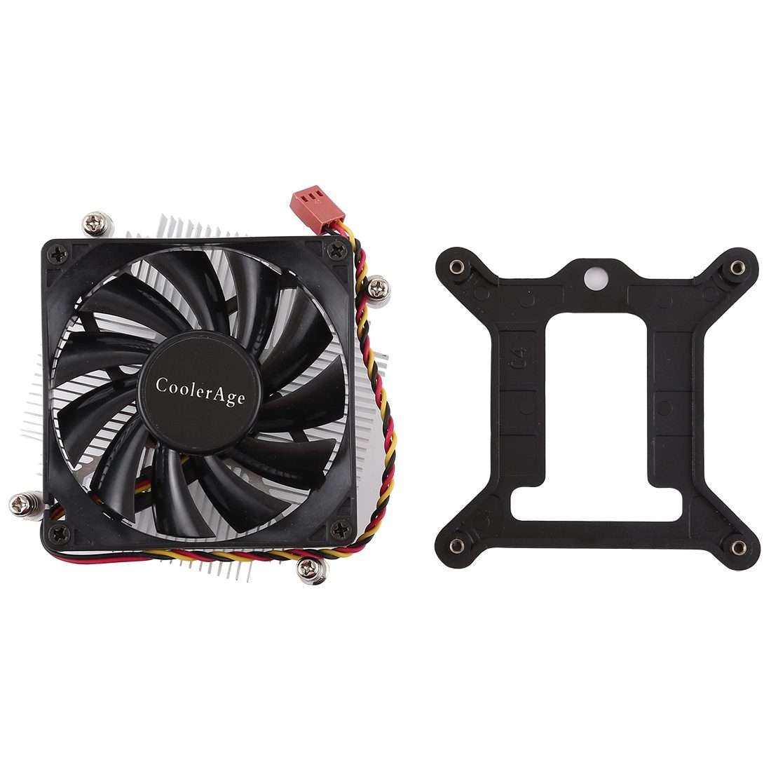 CoolAge 1155-1U DC 12V 2000PRM 30.5cfm Aluminum Heatsink Hydraulic Bearing Cooling Fan CPU Cooling