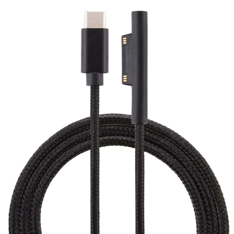 USB-C / Type-C to 6 Pin Nylon Male Power Cable for Microsoft Surface Pro 3 / 4 / 5 / 6 Laptop Adap