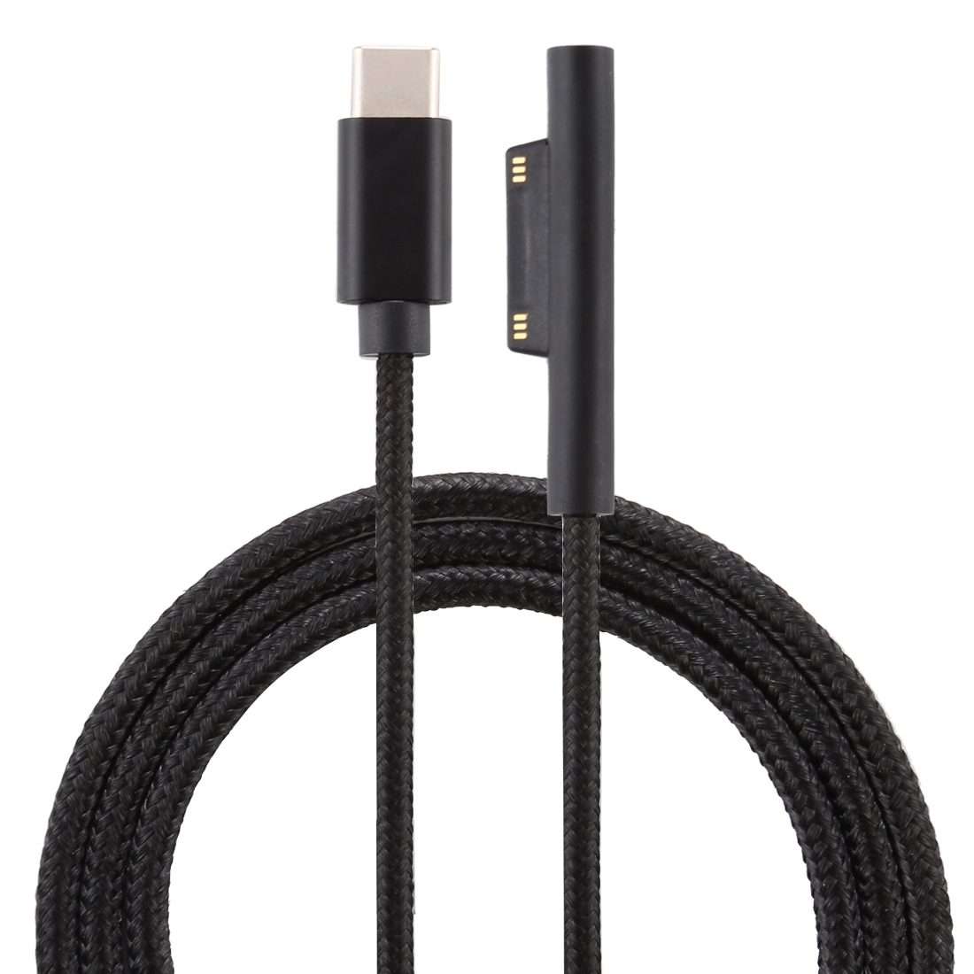 USB-C / Type-C to 6 Pin Nylon Male Power Cable for Microsoft Surface Pro 3 / 4 / 5 / 6 Laptop Adap