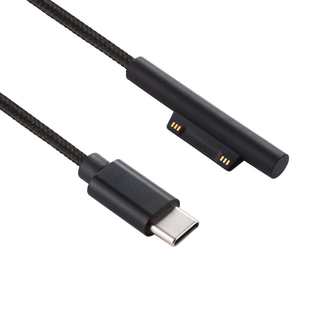 USB-C / Type-C to 6 Pin Nylon Male Power Cable for Microsoft Surface Pro 3 / 4 / 5 / 6 Laptop Adap