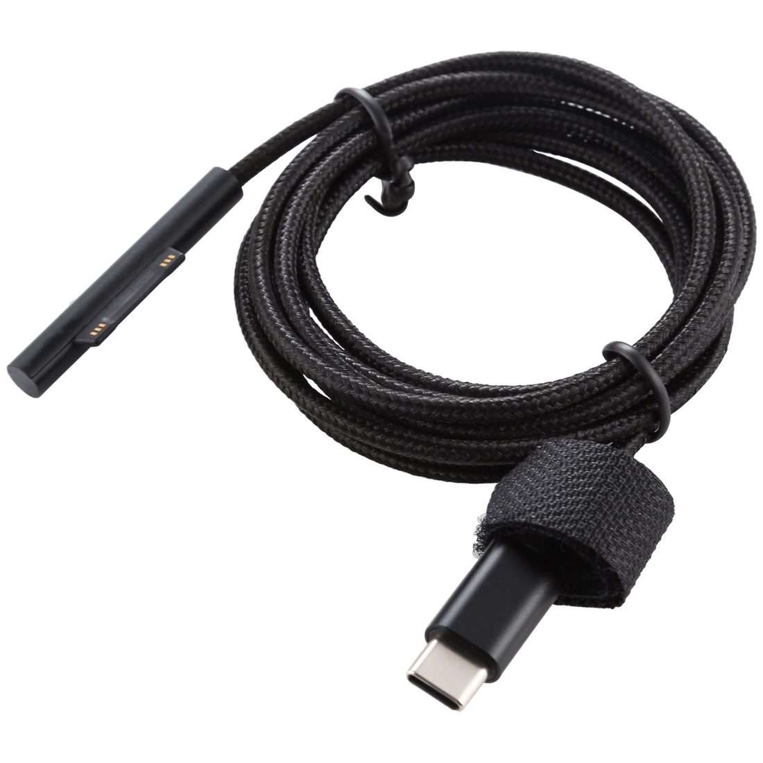 USB-C / Type-C to 6 Pin Nylon Male Power Cable for Microsoft Surface Pro 3 / 4 / 5 / 6 Laptop Adap
