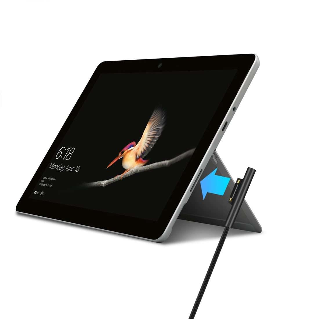 USB-C / Type-C to 6 Pin Nylon Male Power Cable for Microsoft Surface Pro 3 / 4 / 5 / 6 Laptop Adap
