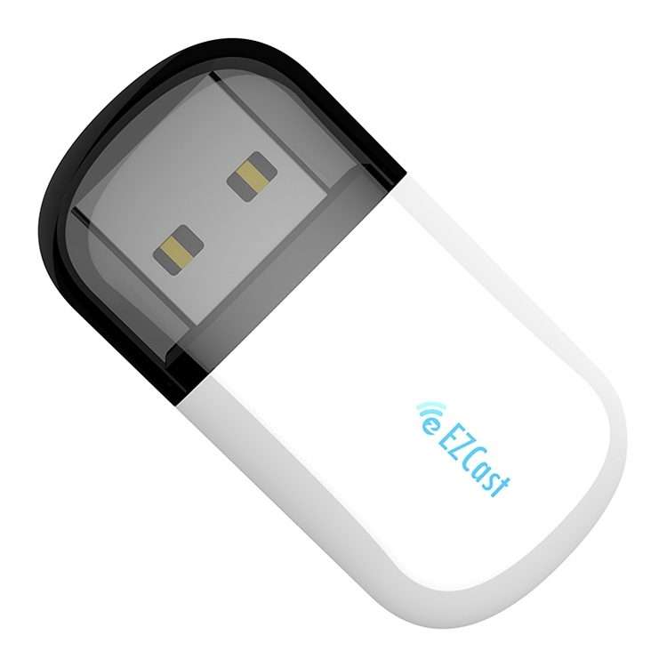 EZCast EZC-5200BS 600Mbps Dual Band WiFi + Bluetooth USB 2.0 Wireless Adapter (White)