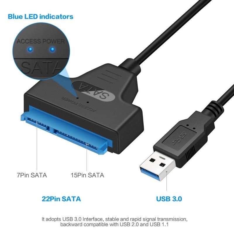 Professional SATA to USB 3.0 Cable Adapter 2.5 inch SSD Hard Drive Expanding Connector