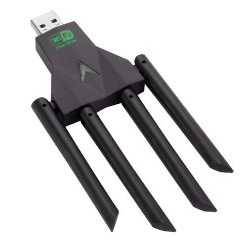 1300Mbps 5G Wireless Network Card Gigabit Dual Band Driver-free USB WiFi Receiver