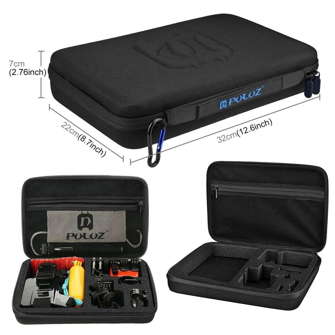 PULUZ 53 in 1 Accessories Total Ultimate Combo Kits with EVA Case (Chest Strap + Suction Cup Mount