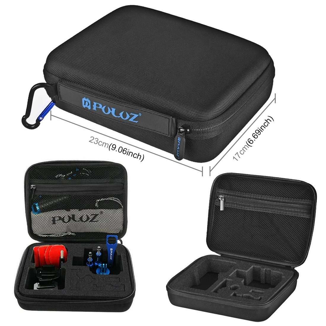 PULUZ 16 in 1 CNC Metal Accessories Combo Kits with EVA Case (Screws + Surface Mounts + Tripod Ada