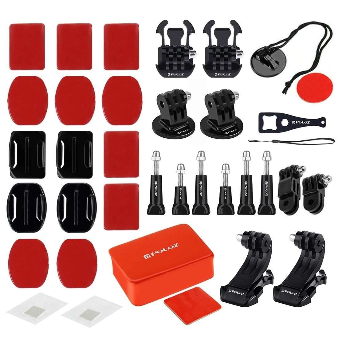 PULUZ 53 in 1 Accessories Total Ultimate Combo Kits with Camouflage EVA Case (Chest Strap + Suctio