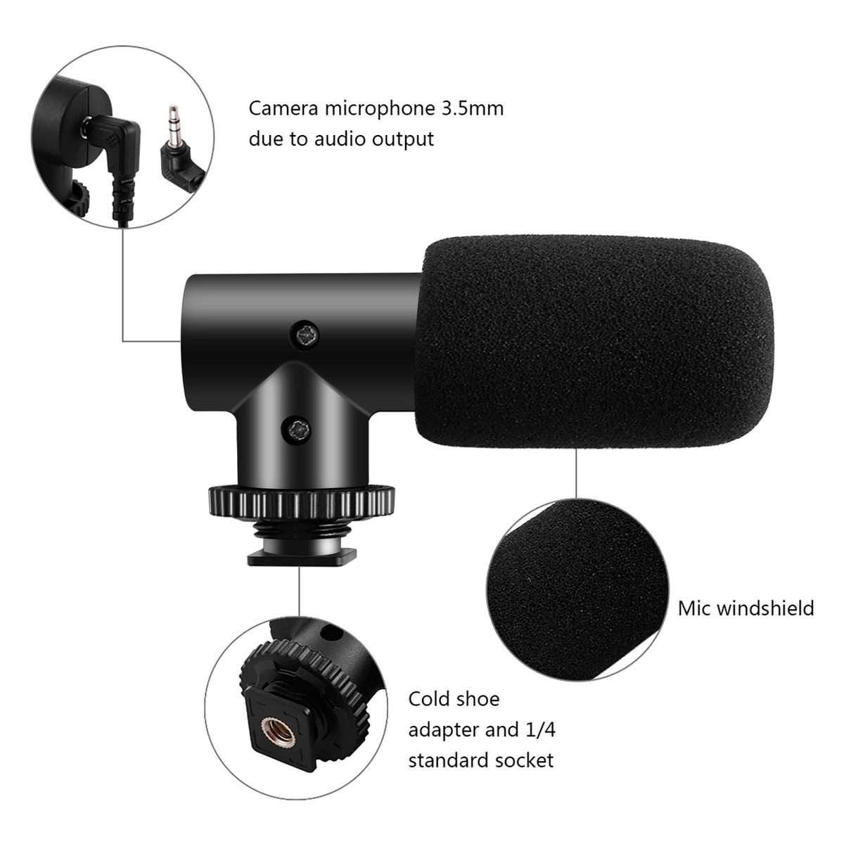 PULUZ Live Broadcast Smartphone Video Vlogger Kits Microphone + Tripod Mount + Phone C ... (Black)