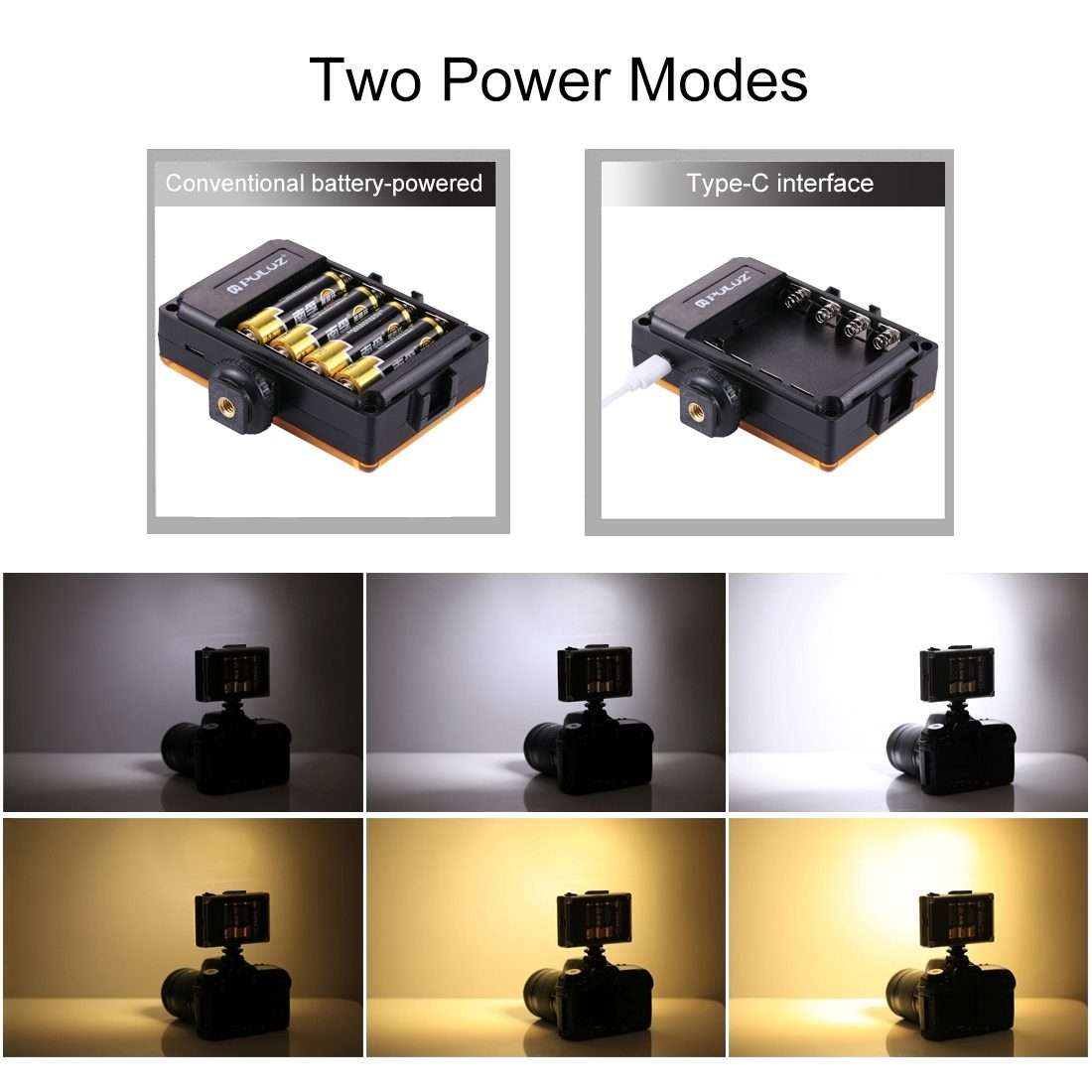 PULUZ Live Broadcast Smartphone Video Light Vlogger Kits with LED Light + Tripod Mount ... (Black)
