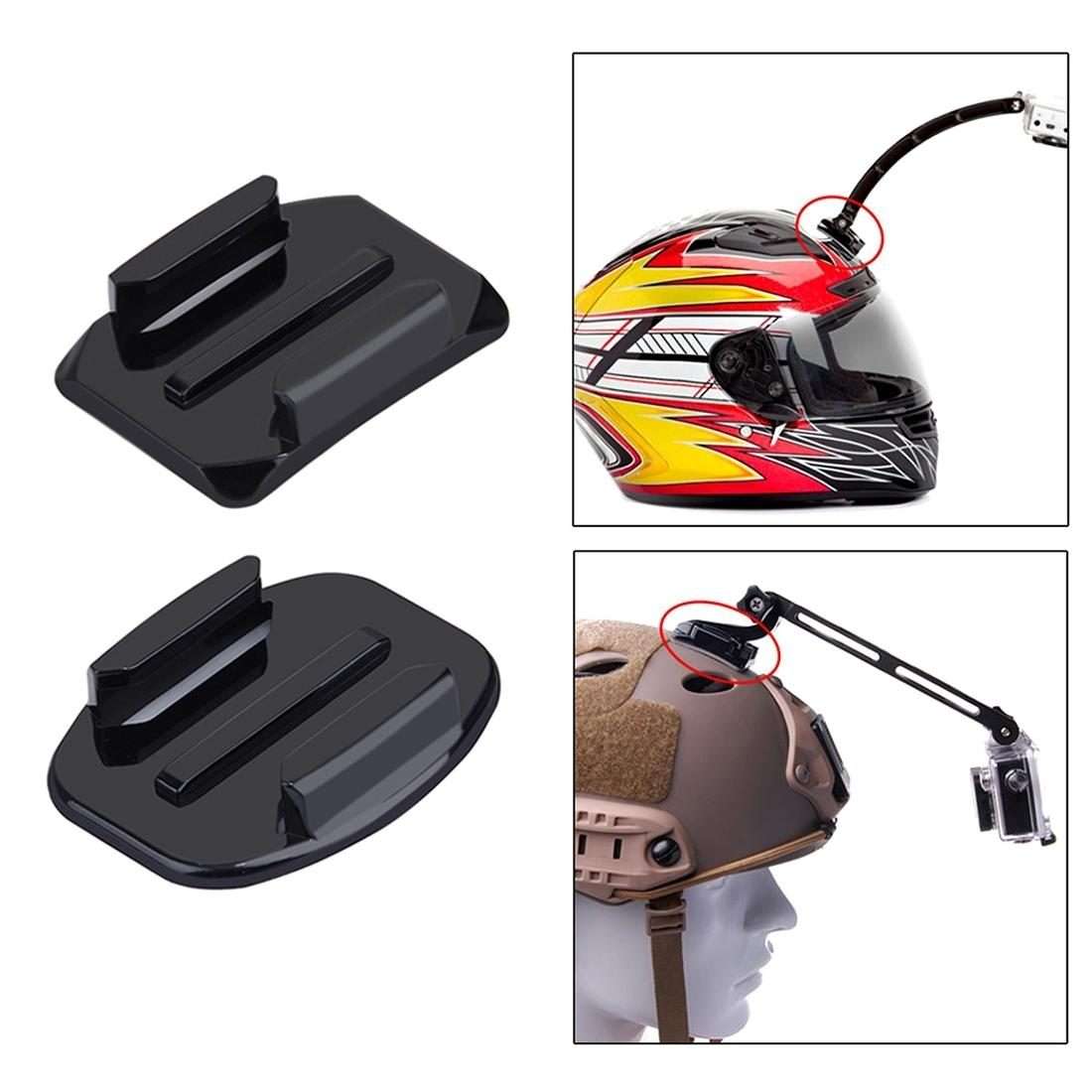 PULUZ 2 PCS Curved Surface Mounts + 2 PCS Flat Surface Mounts + 4 PCS Adhesive Mount Stickers for